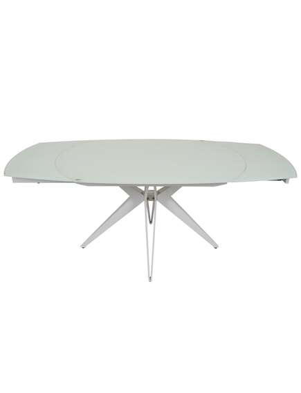 Galds HT93018 130-190х100 Glass White