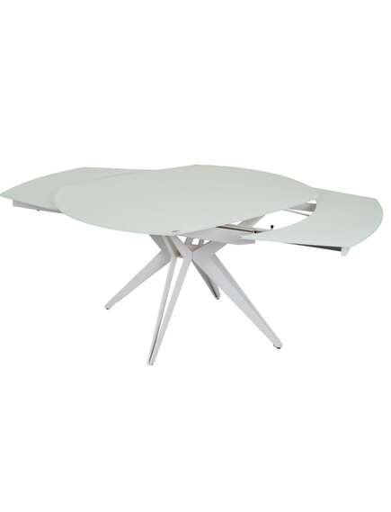 Galds HT93018 130-190х100 Glass White