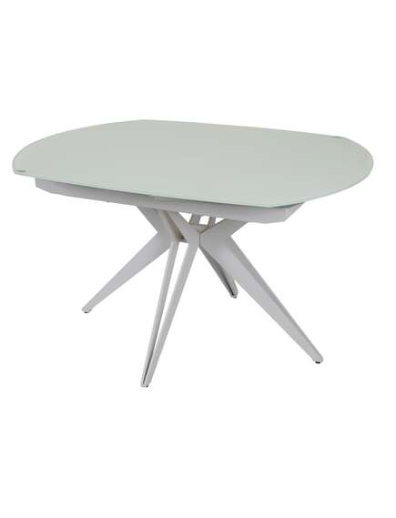 Galds HT93018 130-190х100 Glass White