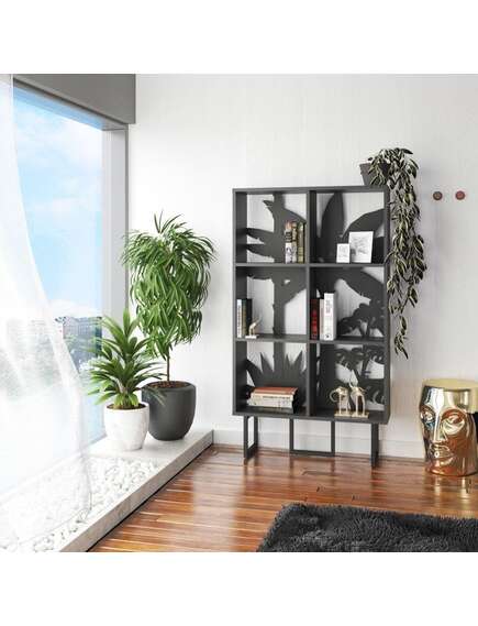 Grāmatu plaukts TUDO Anthracite Black