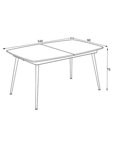 Galds YENSE 145-185×80 Lumiere Wood