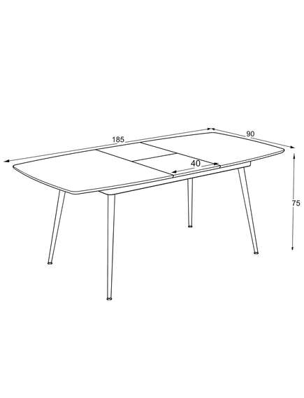 Galds YENSE 145-185×80 Lumiere Wood
