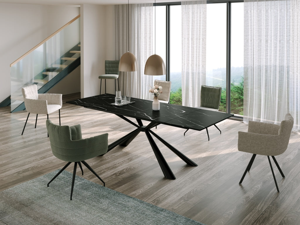 Galds STAV 160-240×90 Ceramic Black