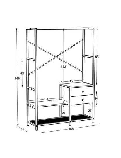 Garderobe LENON Sonoma White