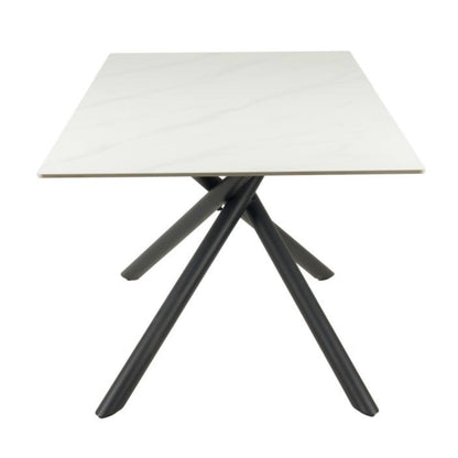 Galds LOTUS 180×90 White Marble Matt
