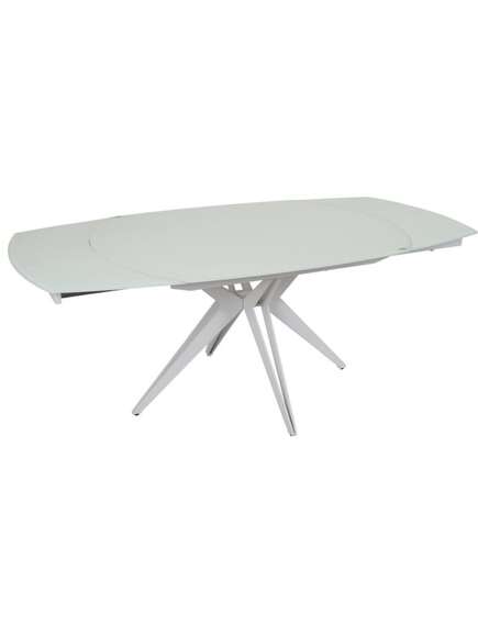 Galds HT93018 130-190х100 Glass White